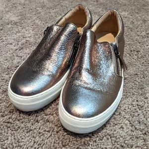 Metallic Steve Madden slip ons